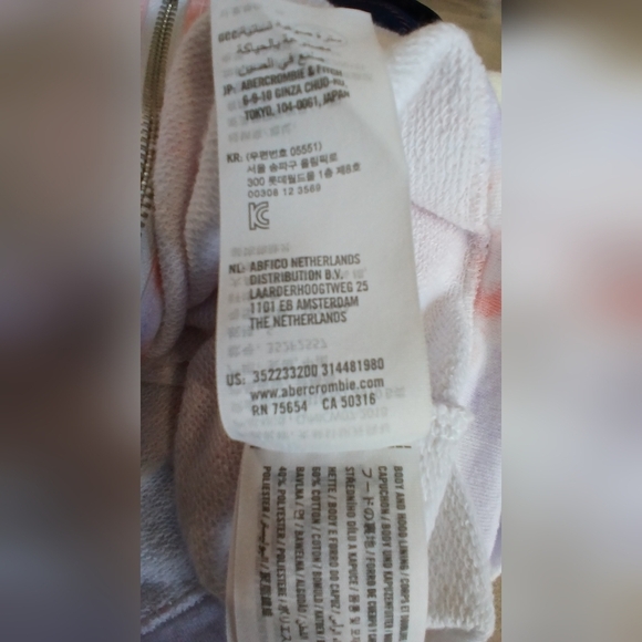 Hollister Tie-Dye Cropped Zip-Up  Hoodie Womens Size Small - Picture 4 of 5